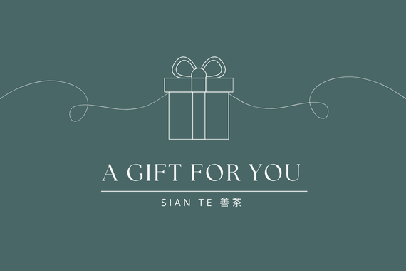 Sian Te gift card, perfect for gifting tea lovers with a stylish and thoughtful present.